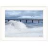 "Blue Waves" Wall Art Print, 21" x 15", White Frame