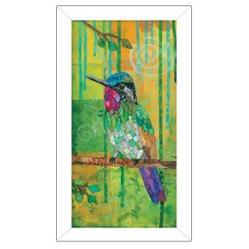 "Purple Throated Mountain Gem" Wall Art Print, 8" x 14", White Frame