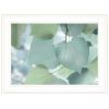 "Aqua Leaves" Wall Art Print, 21" x 15", White Frame