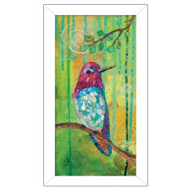 "Anna's Hummingbird" Wall Art Print, 8" x 14", White Frame