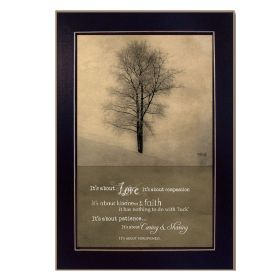"Its All About Love" Wall Art Print, 10" x 14", Black Frame