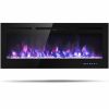 Recessed Electric Insert Wall Mounted Fireplace, 50 Inch