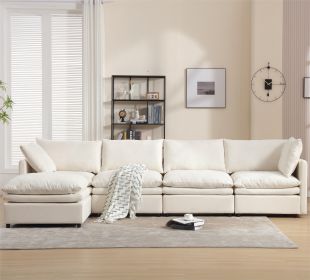 Modular U-shaped 5-seat Sectional Sleeper Sofa with Chaise Lounge