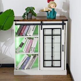 Modern Minimalist Storage Sideboard, Vintage White