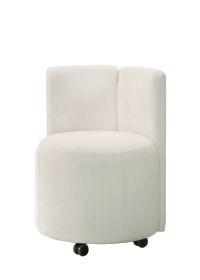 Blayde Chenille Side Chairs with Swivel, (Set of 2), White