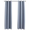 Blackout Curtains with Rings, 37"x 63", 2 Panels, Grey