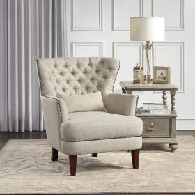 Traditional Luxury Accent Chair, Beige