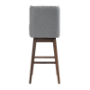 Counter Height Swivel Bar Stools with Footrest, Set of 2, Gray