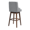 Counter Height Swivel Bar Stools with Footrest, Set of 2, Gray