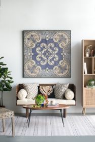 Pari Blooming Wall Art Panel, 48" x 48", Blue