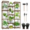 Multi-tiered Plant Stand, Wood, 34.25" x 11.6" x 47.44"