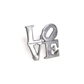 "Love" Word Sculpture Figurine, Aluminum