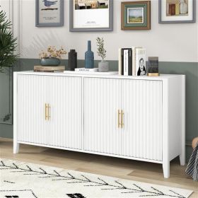 Sideboard Cabinet, U-Style Doors, Wood, 39.3'' x 21.6'' x 12.2'', White
