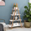 Oxford 'A' Frame Ladder Bookshelf, Bamboo