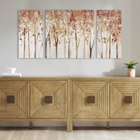 Autumn Forest Triptych Canvas Wall Art Set, 3 Pieces, Spice Colors, Frameless
