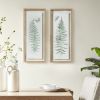 Watercolor Fern Glass Wall Art, Framed, Set of 2