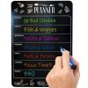 Dry Erase Weekly Meal Planner for Refrigerator, 8.5" x 12", Magnetic, Black