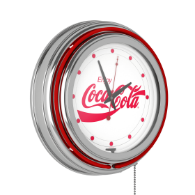 Coca-Cola Neon Wall Clock, 14.5" Diameter