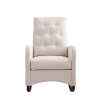 Modern High Back Lounge Arm Rocking Chair, White