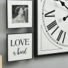 Love Analog Wall Clock and Plaques, 20" x 20" x 2", 7-Piece Set, White