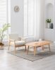 Bahamas Coffee Table and Chair Set, Natural