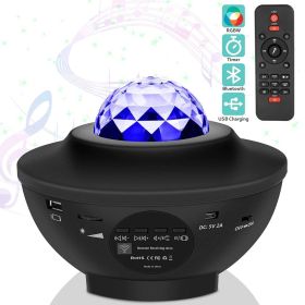 LED Star Night Light Music Starry Water Wave LED Projector Light