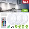 RGB Under Cabinet Lights w/ Remote Control, Multi Color, 3 Pack
