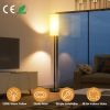 Floor Lamp with Foot Switch, 74.8" Tall, White Shade, Black Iron