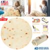 Burrito Tortilla Throw Blanket, Soft Round Swaddle