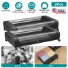 Under Bed Storage Container with Clear Lid, 360° Wheels, Black