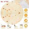 Burrito Tortilla Throw Blanket, Soft Round Swaddle