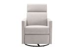 Upholstered Swivel Gliding Rocking Recliner, Tan
