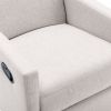 Upholstered Swivel Gliding Rocking Recliner, Tan