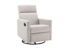 Upholstered Swivel Gliding Rocking Recliner, Tan
