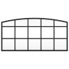 Iron Arched Wall Mirror, 23.6" x 11.8", Black