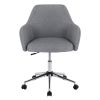 Adjustable Home Office Swivel Chair, Gray Fleece