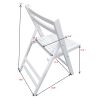 Slatted Wood Folding Chairs, Set of 4, White