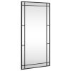 Iron Wall Mirror, 19.7" x 39.4", Black