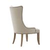 Button Tufted Captain Accent Chair, Cream