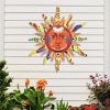 3D Sun Wall Hanging Art, Metal