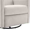 Upholstered Swivel Gliding Rocking Recliner, Tan