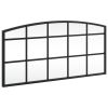 Iron Arched Wall Mirror, 23.6" x 11.8", Black