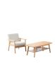 Bahamas Coffee Table and Chair Set, Natural