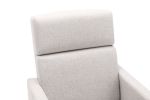 Upholstered Swivel Gliding Rocking Recliner, Tan