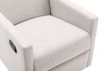 Upholstered Swivel Gliding Rocking Recliner, Tan