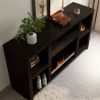 Electric Fireplace TV Console, 62", Mocha Finish
