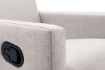 Upholstered Swivel Gliding Rocking Recliner, Tan