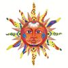 3D Sun Wall Hanging Art, Metal