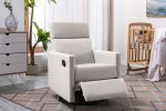 Upholstered Swivel Gliding Rocking Recliner, Tan