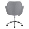 Adjustable Home Office Swivel Chair, Gray Fleece